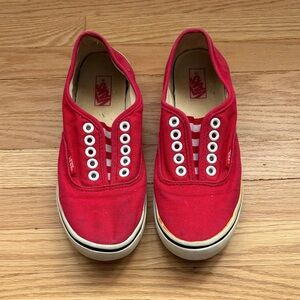 Vans Red Slip-Ons